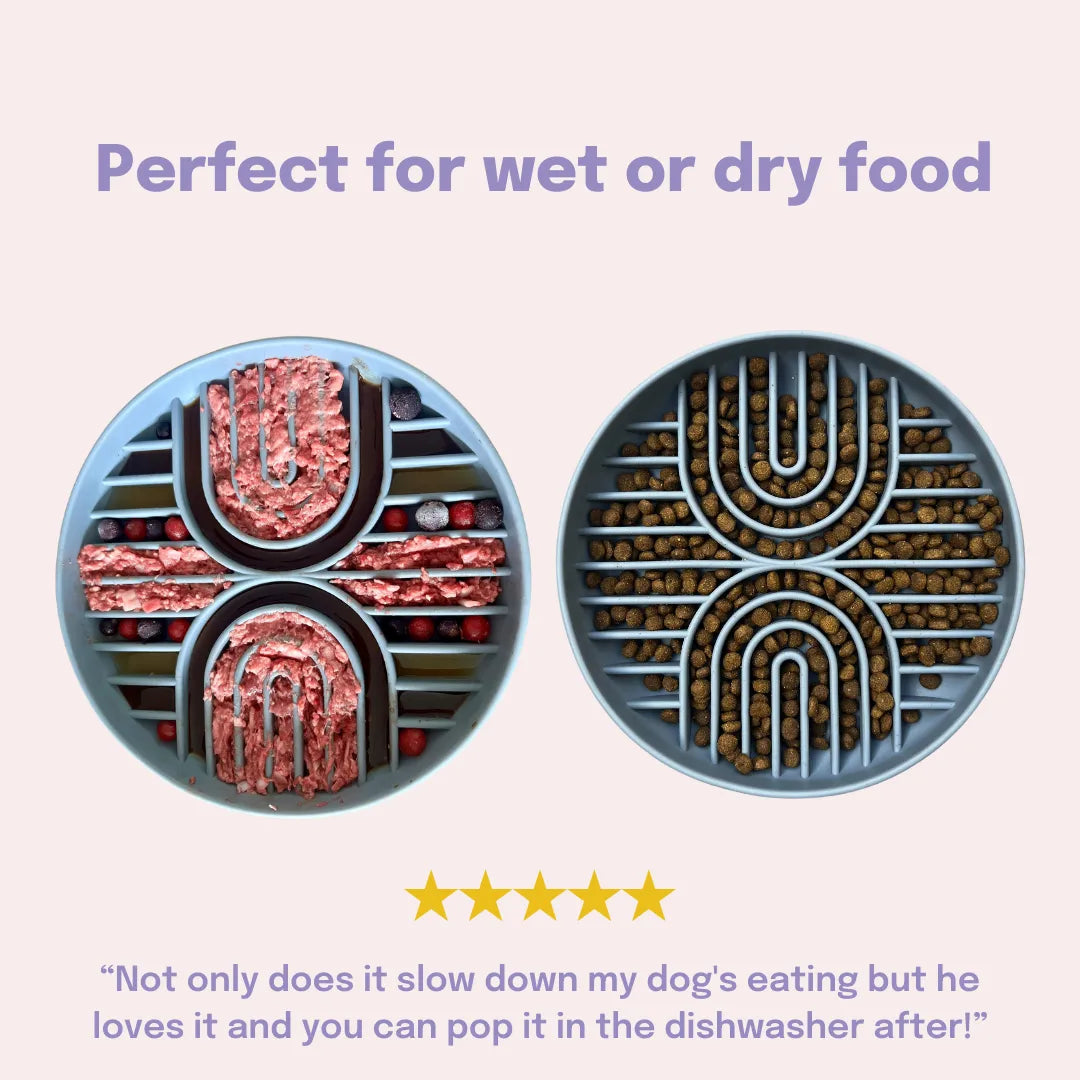 Pofly Slow Feeder Dog Bowl - 10 Inch Puzzle Bowl With Licking Mat & Maze Insert For Dry/Wet Food, Anti-Slip - View #9