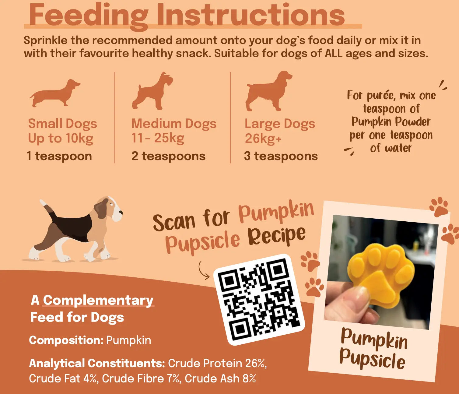 How much pumpkin to feed puppy deals